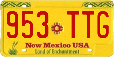 NM license plate 953TTG