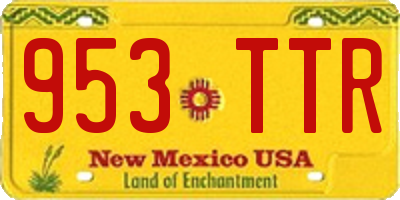NM license plate 953TTR