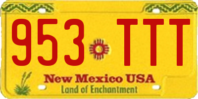 NM license plate 953TTT