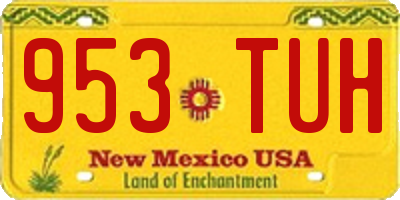 NM license plate 953TUH