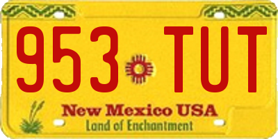 NM license plate 953TUT