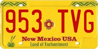 NM license plate 953TVG