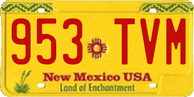 NM license plate 953TVM
