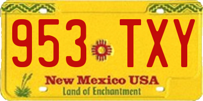 NM license plate 953TXY