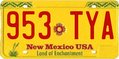 NM license plate 953TYA