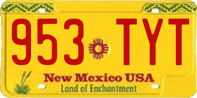 NM license plate 953TYT