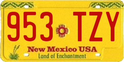 NM license plate 953TZY