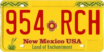 NM license plate 954RCH