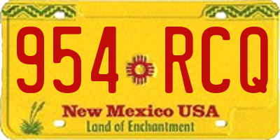 NM license plate 954RCQ