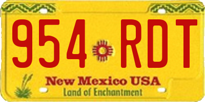 NM license plate 954RDT
