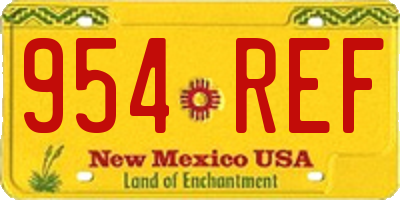 NM license plate 954REF