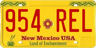 NM license plate 954REL