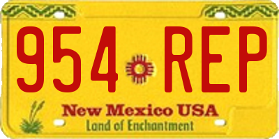 NM license plate 954REP