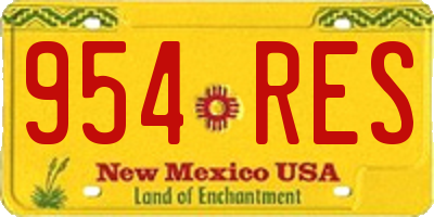 NM license plate 954RES