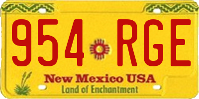 NM license plate 954RGE