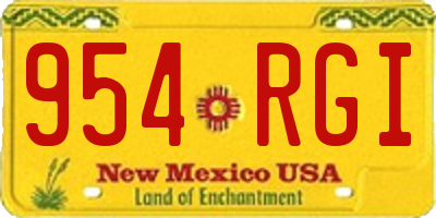 NM license plate 954RGI