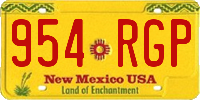 NM license plate 954RGP