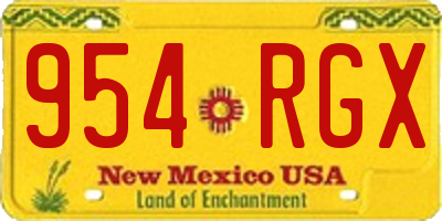 NM license plate 954RGX