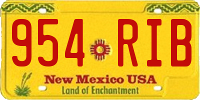 NM license plate 954RIB
