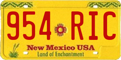 NM license plate 954RIC