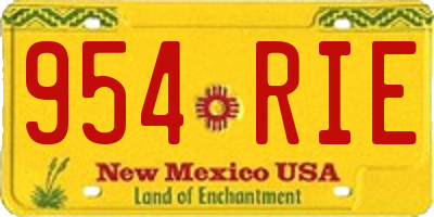 NM license plate 954RIE