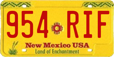 NM license plate 954RIF