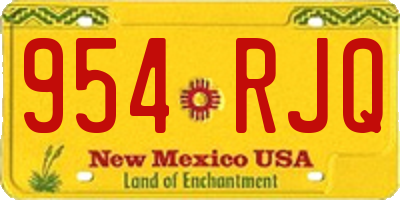 NM license plate 954RJQ