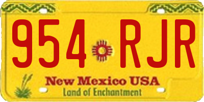 NM license plate 954RJR