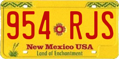 NM license plate 954RJS