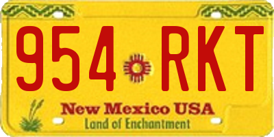 NM license plate 954RKT