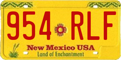 NM license plate 954RLF