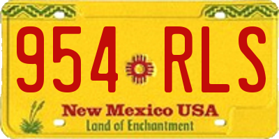 NM license plate 954RLS