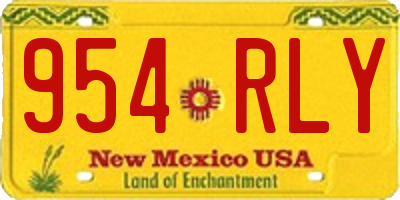 NM license plate 954RLY