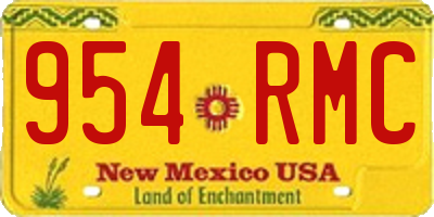 NM license plate 954RMC