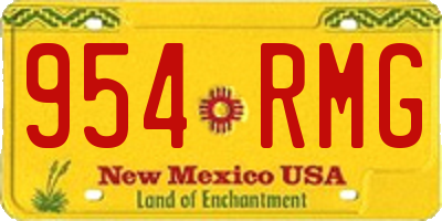 NM license plate 954RMG