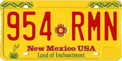NM license plate 954RMN