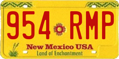 NM license plate 954RMP