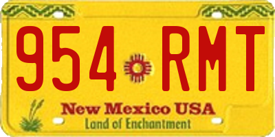 NM license plate 954RMT