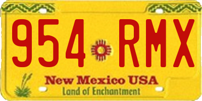 NM license plate 954RMX