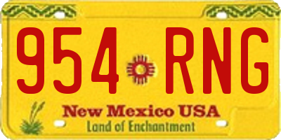 NM license plate 954RNG