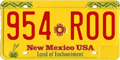 NM license plate 954ROO