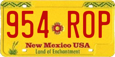 NM license plate 954ROP