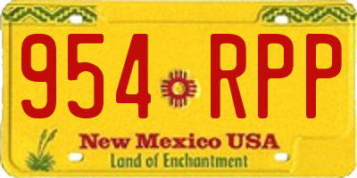 NM license plate 954RPP