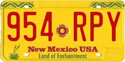 NM license plate 954RPY