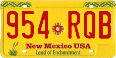NM license plate 954RQB
