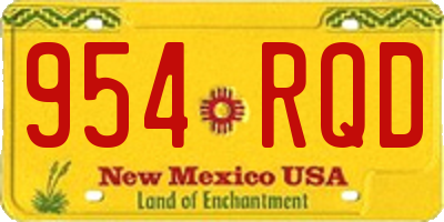 NM license plate 954RQD