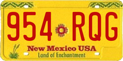NM license plate 954RQG