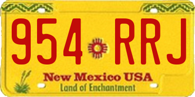 NM license plate 954RRJ