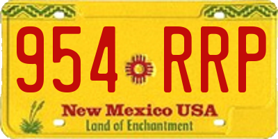 NM license plate 954RRP