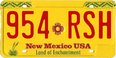 NM license plate 954RSH